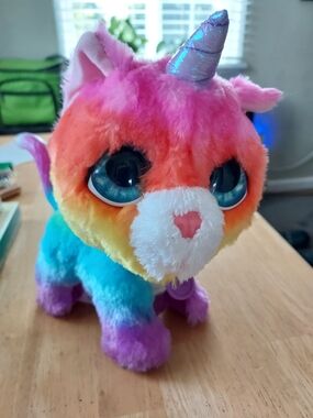 FurReal Walkalots Big Wags Interactive  Rainbow Unicorn Kitty Cat Pet (No Leash)